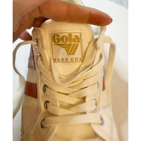 Gola Vegan Canvas Lace-Up Sneakers Tennis Mark Cox Chalk Pink Women's Size 9 - Picture 5 of 10